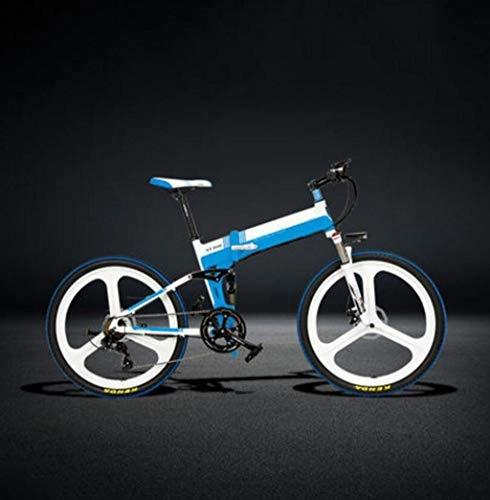 Elektrofahrräder : GHGJU Fahrrad Elektro-Fahrrad 26 Zoll Mini-Aluminiumrahmen Elektro-Klapp-Mountainbike Power-Fahrrad Geeignet fr den tglichen Sport und Radfahren (Color : White1)