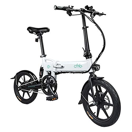 Elektrofahrräder : Gimify Bicicleta Elctrica Absorcin de Impactos Bicicleta Elctrica Plegable Con Soporte para Telfono Mvil USB