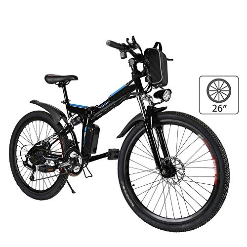 Elektrofahrräder : GJJSZ 26''elektrisches Mountainbike mit Abnehmbarer Lithium-Ionen-Batterie mit großer Kapazität(36 V, 250 W) für Erwachsene, elektrisches Fahrrad, 21-Gang-Getriebe und DREI Arbeitsmodi