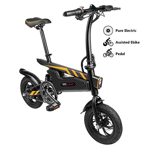 Elektrofahrräder : GUOJIN 16 Zoll Zusammenklappbares Elektrofahrrad Power Assist Elektrofahrrad E-Bike Scooter 250W Motor, 25 Km / H Belastbarkeit 120 Kg, Perfekt Für Die Stadt