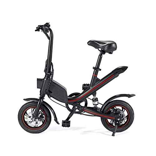 Elektrofahrräder : GWYX Elektrofahrräder Für Erwachsene, 14-Zoll-Mountainbike, E-Bike-Fahrräder Aus Aluminiumlegierung Mit Abnehmbarer 48-V-Lithium-Ionen-Batterie, Black-48v 10ah