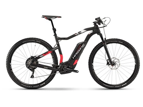 Elektrofahrräder : Haibike E-Bike SDURO HardNine Carbon 9.0 500Wh 11-G XT 18 HB BCXP Carbon / Red / Silver Medium
