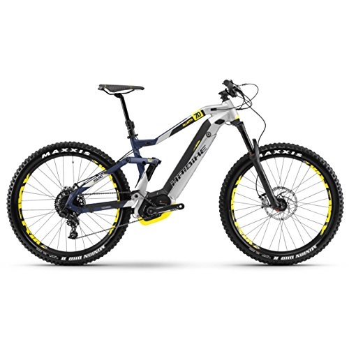 Elektrofahrräder : Haibike E-Bike SDURO HardSeven Life 6.0 18 HB BCXP Silver / Blue / Yellow matt Small