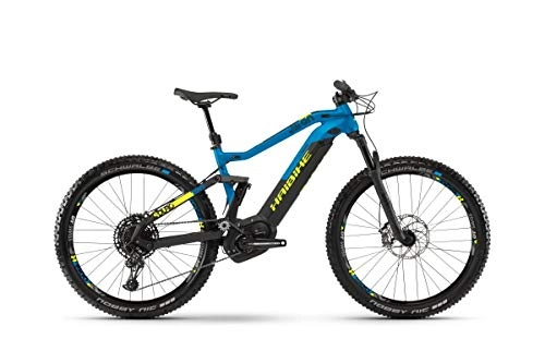 Elektrofahrräder : HAIBIKE Sduro FullSeven 9.0 27.5'' Pedelec E-Bike MTB schwarz / blau / gelb 2019: Größe: S