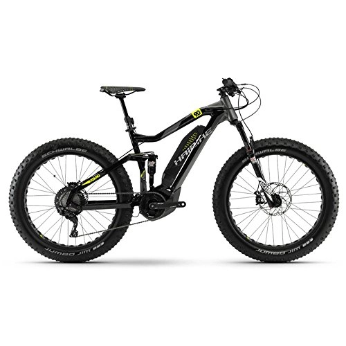 Elektrofahrräder : Haibike XDURO FullFatSix 9.0 500Wh 11G. XT 26" YCC Gr M sz titan gelb