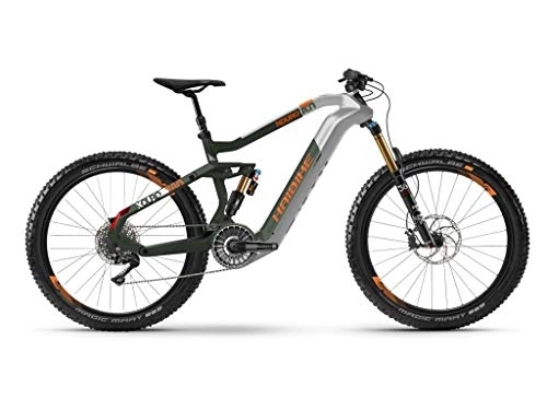 Elektrofahrräder : Haibike Xduro Nduro 8.0 Flyon 27.5'' Carbon Pedelec E-Bike MTB grün / silberfarben 2019: Größe: L