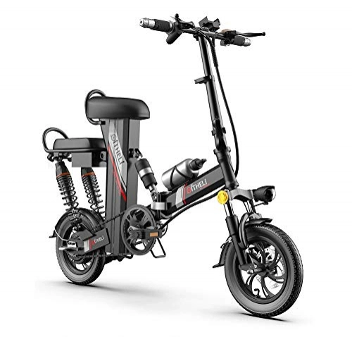 Elektrofahrräder : HHHKKK E-Bike Klapprad Faltrad, 350W Leiser Motor mit Frequenzumwandlung Rahmen aus Chrom-Nickel-Legierung, HD LED LCD Instrument 12 Zoll Notlaufreifen