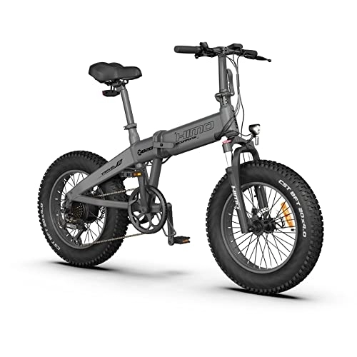 Elektrofahrräder : HIMO ZB20 MAX 20'' 4.0 Fat Tire E-Bike, 48V / 10Ah herausnehmbare Lithium-Ionen-Akkus, 250W Motor, Doppelscheibenbremsen, 6-Gang Shimano, z usammenklappbares Strand- / Schnee- / All-Terrain-Elektrofahrrad