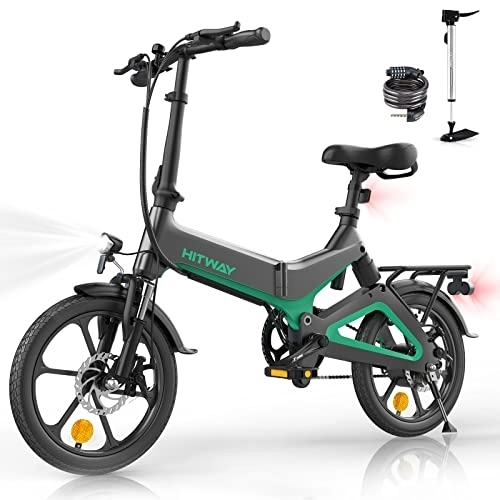 Elektrofahrräder : HITWAY 16 Zoll E-Bike Elektrofahrrad Klapprad Elektrofahrräder S-Pedelec Klappräder Faltrad 250W elektrisches Fahrrad EBike mit 7, 5 Ah Batterie