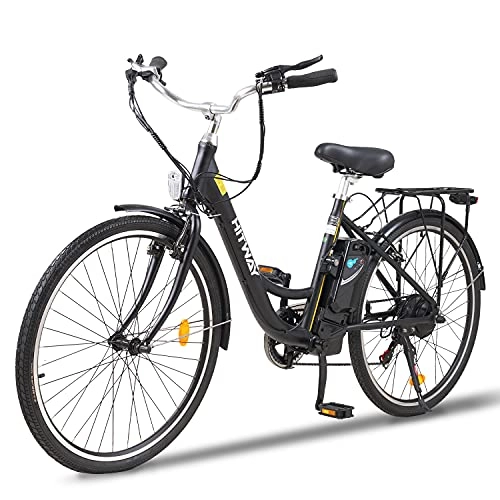 Elektrofahrräder : HITWAY 26 Zoll Elektrofahrrad City E-Bike mit 250W Motor 7-Gang-Getriebe, Pedelec Elektrofahrräde mit 36V 10.4AH Abnehmbarer Lithium Akku 50km