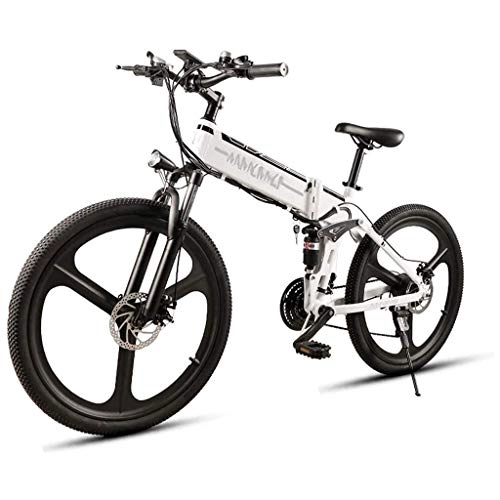 Elektrofahrräder : HOME-MJJ Elektro-Bike Mountain Bike 26 Zoll E-Bike E-Bike Klapprad 21 Umwerfer 350W 48V 10.4AH Herausnehmbare Batterie 25-35km / h
