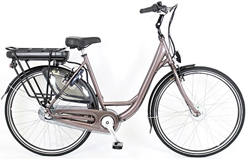 Elektrofahrräder : Hoopfietsen 28 Zoll Damen Elektro City Fahrrad 3 Gang Altec Sapphire, Farbe:braun