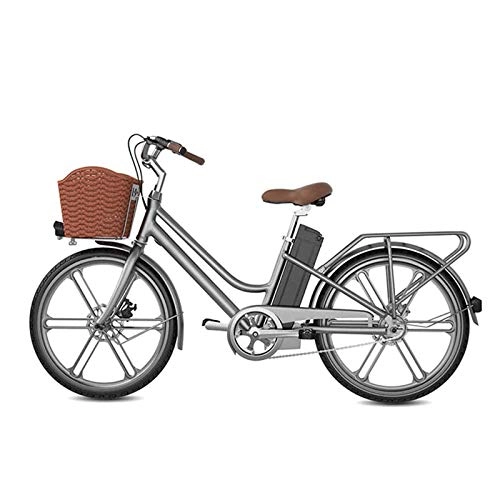 Elektrofahrräder : HWOEK E-Bike für Erwachsene, 24" Elektrofahrrad Rahmen aus Aluminiumlegierung 250W Stabile bürstenlosem Motor 10Ah 36V Lithium-Ionen-Akku mit LCD Bildschirm, Schwarz