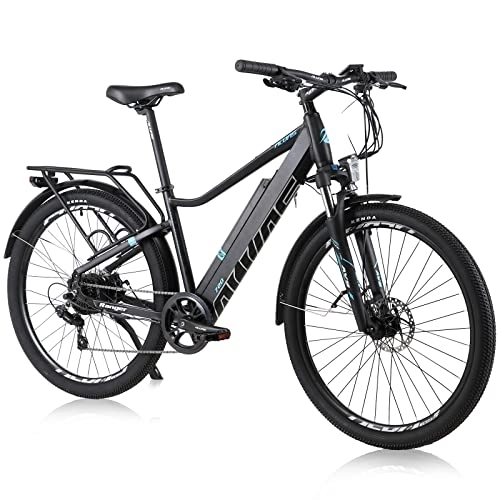Elektrofahrräder : Hyuhome 69, 8 cm (27, 5 Zoll) Elektrofahrräder für Erwachsene, Herren, Damen, 36 V, 12, 5 Ah E-Bikes für jedes Gelände, E-MTB mit Shimano 7-Gang-Übertragungssystem und BAFANG-Motor (B-Upgraded)