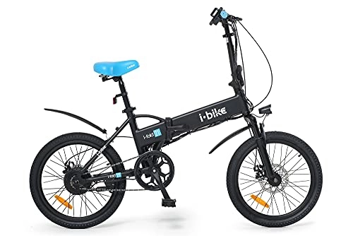 Elektrofahrräder : i-Bike i-Fold 21 ITA99, Elektrofahrrad, faltbar, Unisex, für Erwachsene, Schwarz, Einheitsgröße