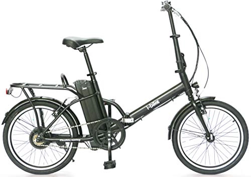 Elektrofahrräder : i-Bike Unisex – Erwachsene Fold Flip Ita99 Klappbares Elektrofahrrad, Schwarz, Einheitsgröße