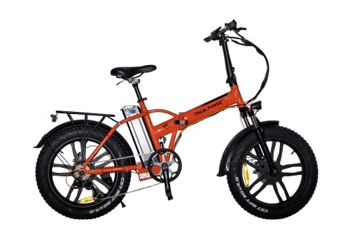 Elektrofahrräder : Italia Power - Off Grid Unisex Adulto, E-Bike Mars, Elektrofahrrad Fat, Erwachsene, Orange Bicicletta elettrica, M
