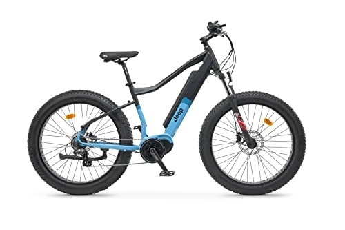 Elektrofahrräder : Jeep Unisex – Erwachsene Blizzard E-Fahrrad, Schwarz / Blau, Einer Größe