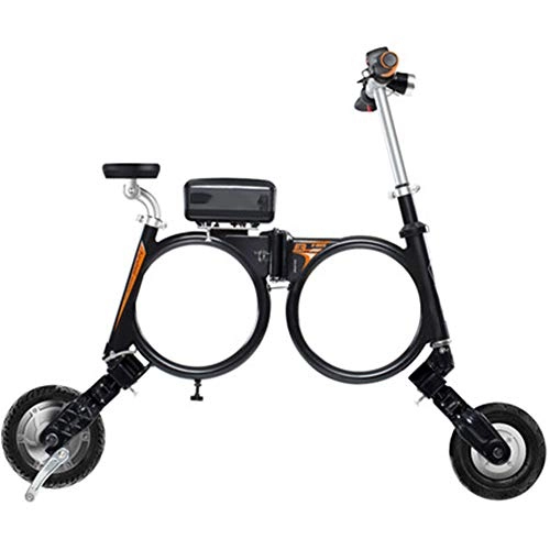 Elektrofahrräder : Joyfitness Smart-Rucksack Lithium-Batterie Folding Elektro-Fahrrad Tragbare Mini-Erwachsene Scooter, Schwarz