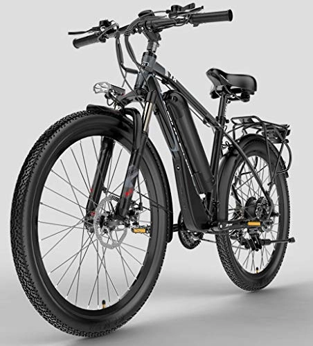 Elektrofahrräder : JXXU Elektro-Mountainbike mit Fernbedienung, abnehmbarem großem Kapazitäts-Lithium-Ionen-Akku (48V 4000W), E-Bike 21 Speed ​​Gear und DREI Arbeitsmodi (Color : A)