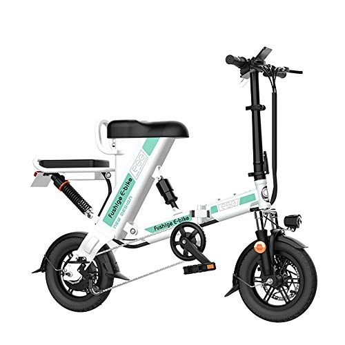 Elektrofahrräder : Klein Elektrofahrrad Für Männer Frauen City Pendeln, Erwachsene Mini Falten E-Bike, 3 Fahrmodi, Max.Geschwindigkeit 25 Km Pro Stunde Weiß 70km 350w 48v