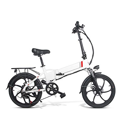 Elektrofahrräder : KNFBOK e Bike Damen 20-Zoll-Elektro-Fahrrad Lithium-Batterie Mini-Faltrad LCD-Instrument mit USB-Handyhalterung Remote-Alarmanlage Schwarz