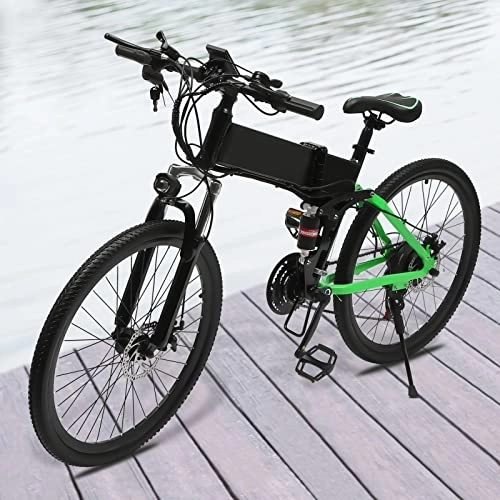 Elektrofahrräder : KOLHGNSE 26 Zoll Klapprad E-Bike LCD Elektrofahrrad Fahrrad Mountainbike 36V 10.8AH Pedelec 25km / h 21-Gäng Citybike für Städte, Parks, Bürgersteige