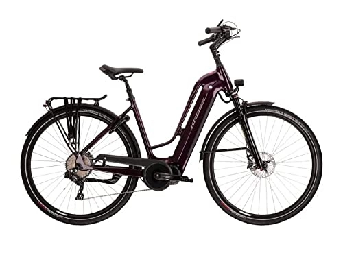 Elektrofahrräder : Kross Trans Hybrid Prestige 630Wh E-Bike Damenfahrrad Hollandrad 28 Zoll XL Rahmen Violett