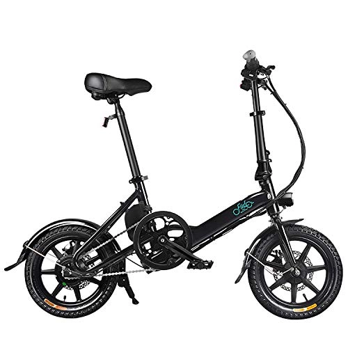 Elektrofahrräder : LFANH Elektro-Faltrad Klapprad Dame, 250W Adjustable Leichtes E-Bike Mit Scheinwerfern & LED-Anzeige Mit 3 Riding Modes Höchstgeschwindigkeit 25 Km / H, Schwarz, 36V 7.5Ah
