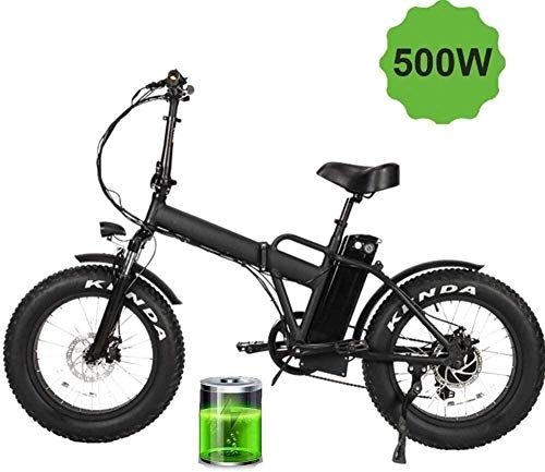 Elektrofahrräder : LIMQ Reisekomfort Eine Gesunde Reise Elektrisches Snowbike 500W 20 Zoll Zusammenklappbares Mountainbike Fat Tire 20 4.0"mit 48V 11AH Lithiumbatterie Und Scheibenbremse