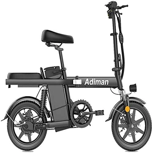 Elektrofahrräder : LOPP Ebike e-Bike Schnellere E-Bikes für Erwachsene Elektrofahrräder 14 Zoll beweglicher faltbarer Hochgeschwindigkeits-Bürstenloser Motor Drei Fahrmodi mit abnehmbarem 48 V Lithium-Ionen-Akku