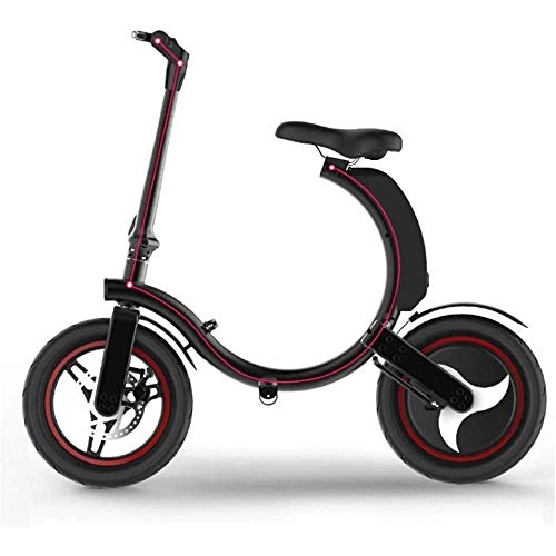 Elektrofahrräder : LQRYJDZ Adult Faltbare elektrisches Fahrrad, 36V 6AH Lithium-Batterie, 300W Aluminum Alloy Electric Bikes, 14 Zoll