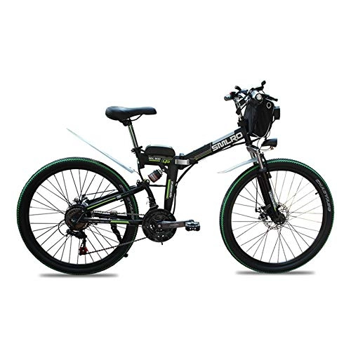 Elektrofahrräder : LUNANA E-Bike Elektrofahrrad Mountainbike, 26 Zoll Elektrofahrrad 48V350W Elektrofahrrad 21-Gang billiges Faltrad