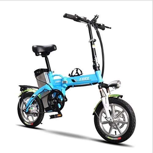 Elektrofahrräder : Lvbeis Erwachsene Elektrisches Fahrrad Faltendes Mountainbike Tragbares Pedelec E-Bike 20 KM / h E-Fahrrad Mit Hilfsmotor, Blue
