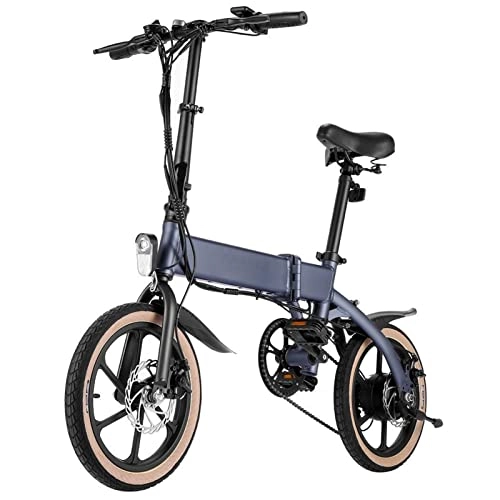 Elektrofahrräder : LWL elektrofahrrad 350W Erwachsene Falten Elektrische Fahrräder for Frauen 20 MPH Dual Scheibenbremse 16 Zoll Faltbare E-Bike 36V 10.4Ah Lithium-Ionen-Batterie Elektrisches Fahrrad (Farbe : Grau)