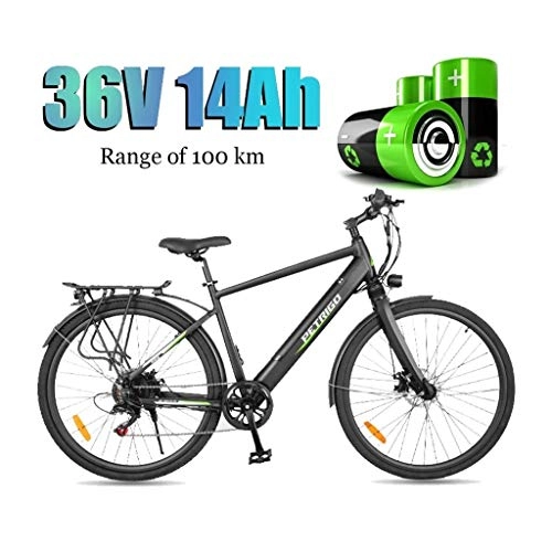 Elektrofahrräder : LYRWISHLY Adult Electric Bikes, Aluminiumlegierung Ebikes Fahrräder All Terrain, 26" 36V 300W 14Ah austauschbaren Lithium-Ionen-Akku Berg Ebike for Herren (Color : Black)