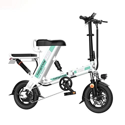 Elektrofahrräder : LYRWISHLY Elektro-Faltrad Fahrrad Moped Aluminiumlegierung-Faltbare for Radfahren Außen Mit 200W Motor, DREI Betriebsarten, 38V8A Lithium-Batterie (Color : White)