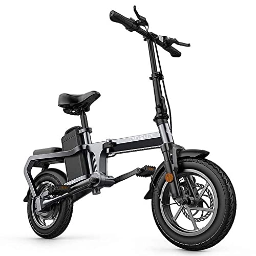 Elektrofahrräder : Mada Unisex-Adult X5S Folding e-Bike, Schwarz, One Size
