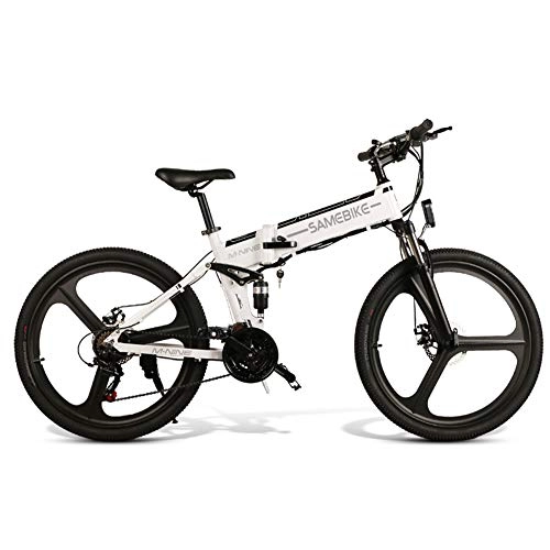 Elektrofahrräder : MongKok Folding Mountain Bike Electric Bicycle 26 Inch 350W Brushless Motor 48V Portable for Outdoor