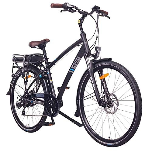 Elektrofahrräder : NCM Hamburg E-Bike City Rad, 250W, 36V 13Ah 468Wh Akku, 28" Zoll (28" Schwarz)