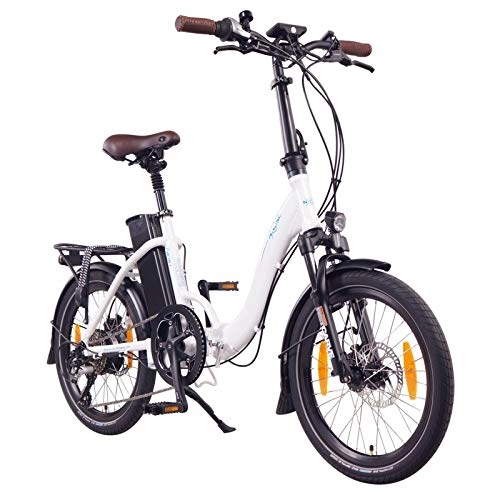 Elektrofahrräder : NCM Paris (+) 20 Zoll E-Bike, E-Faltrad, 36V 15Ah / 19Ah 540Wh / 684Wh Akku, 250W Das-Kit Heckmotor, Scheibenbremsen (Paris+ Wei)