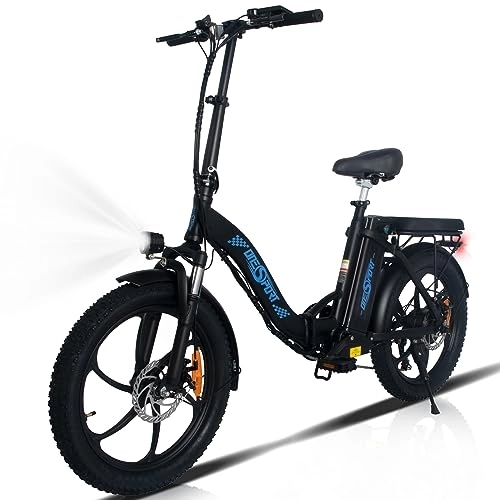 Elektrofahrräder : ONESPORT E Bike für Erwachsene, 20 Zoll Fat Tire Elektrofahrrad, 48 V, 10.4 Ah, 7 Gang klappbar Elektrofahrräd Ausdauer 35 km