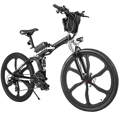 Elektrofahrräder : Oppikle Faltbares E-Bike, 36V 250W Elektrofahrräder, 8A Lithium Batterie Mountainbike, 26 Zoll Große Kapazität Pedelec mit Lithium-Akku und Ladegerät