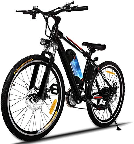 Elektrofahrräder : Oppikle Faltbares E-Bike, 36V 250W Elektrofahrräder, 8A Lithium Batterie Mountainbike, 26 Zoll Große Kapazität Pedelec mit Lithium-Akku und Ladegerät (Nicht faltbar-Schwarz)