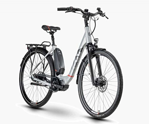 Elektrofahrräder : Pexco Husqvarna Eco City 2 CB Shimano Steps City Elektro Fahrrad 2020 (28" Wave 56cm, Silver / Red)