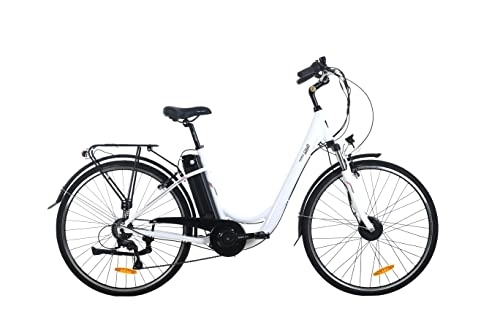 Elektrofahrräder : ProTour Elektrofahrrad E-Bike Pedelec Citybike, 28 Zoll 700C, mit 250W Vorderradmotor, 36 V / 10, 4 Ah Batterie, 7-Gang Shimano Kettenschaltung, Gepäckträger, 25 km / h, Aluminium leicht, für Damen Herren