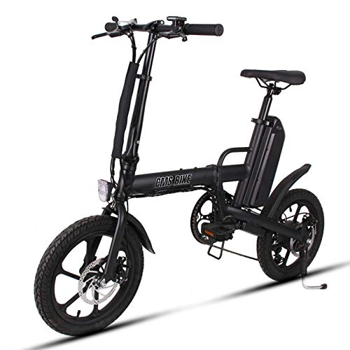 Elektrofahrräder : QGUO E-Bike Mountainbike 250W Lithium-Ionen-Batterie 36V / 13Ah, Rücken 6-Gang Getriebesystem Faltrad Fahrrad, 3-Modus-LCD-Display, Große Kapazität Pedelec, Schwarz