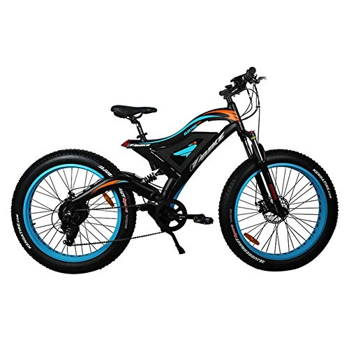 Elektrofahrräder : Qnlly Elektrisches Fahrrad 48v 500w Gebirgshybrides ebike innerhalb 10.4AH Li-on Batterie-Stadt-fetten Reifen-Straßen-elektrischen Fahrrades