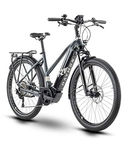 Elektrofahrräder : RAYMON Tourray E 7.0 Damen Pedelec E-Bike Trekking Fahrrad grau 2020: Größe: 48 cm