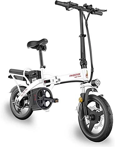 Elektrofahrräder : RDJM Ebike e-Bike, Elektro-Fahrrad for Erwachsene, Urban Commuter Folding E-Bike, Höchstgeschwindigkeit 25 km / h, 14 Zoll Fahrrad, 350W / 48V Lade Lithium-Batterie